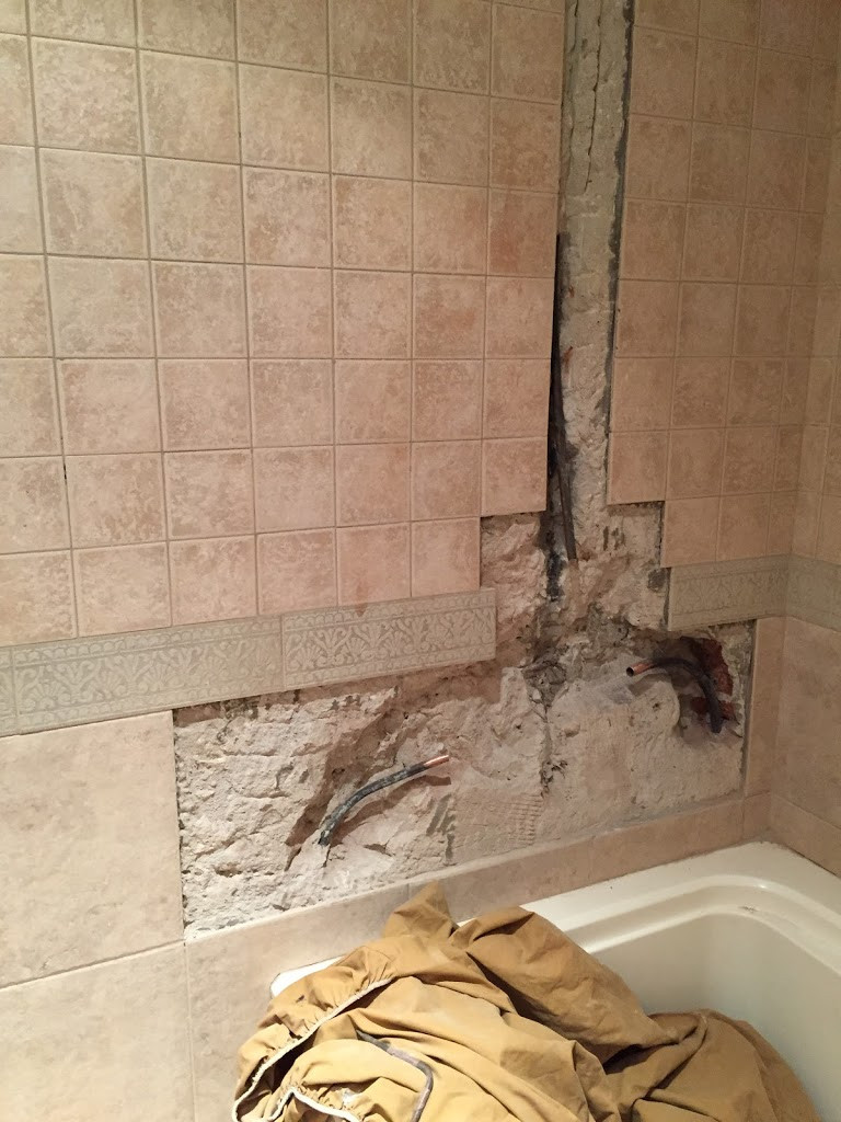 Replacement Bathroom Tile
 Replacing wall tiles after changing shower DoItYourself