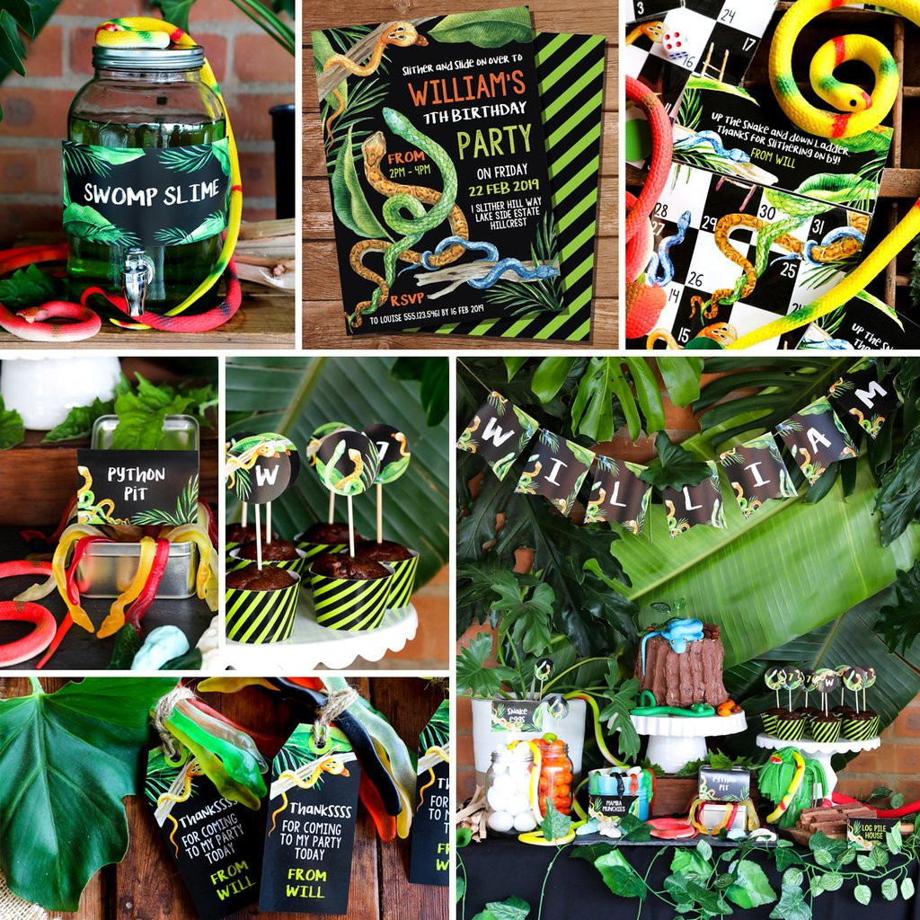 Reptile Birthday Party
 Snake Party Birthday Party Set