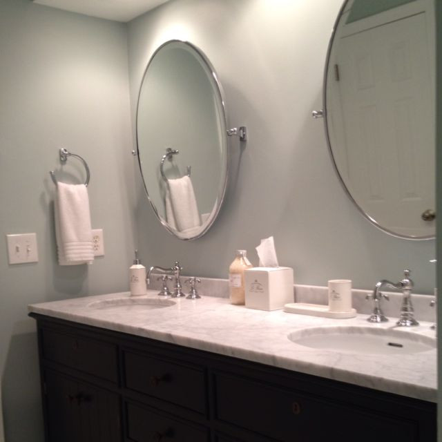 Restoration Hardware Bathroom Mirrors
 Double vanity faucets oval pivot mirrors and bath