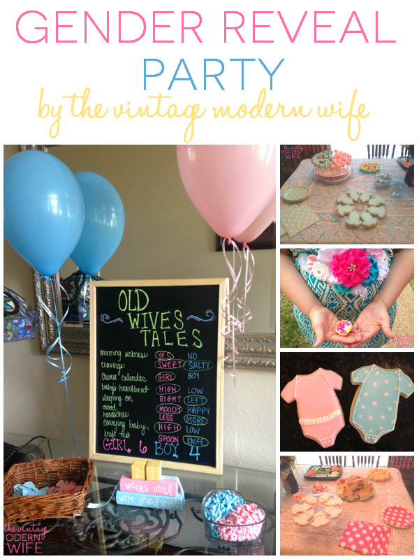Reveal Gender Party Ideas
 Our Big Gender Reveal Party The Vintage Modern Wife