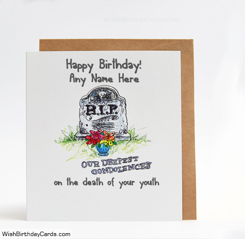 Rip Birthday Wishes
 RIP Funny Birthday Wish Cards With Name