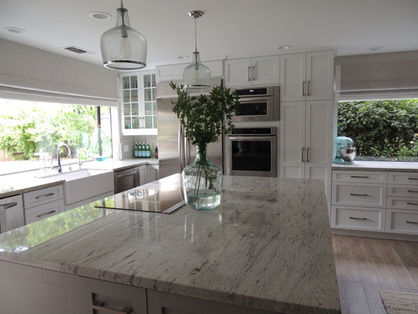 River White Granite Kitchen
 River White Granite Countertops Transitional kitchen