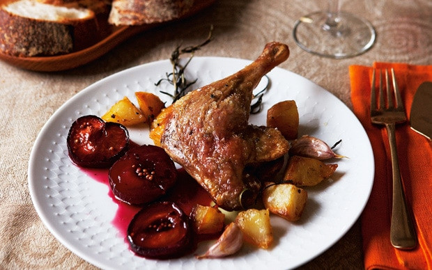 Roasted Duck Leg Recipes
 Duck legs with sweet and sour roasted plums recipe Telegraph