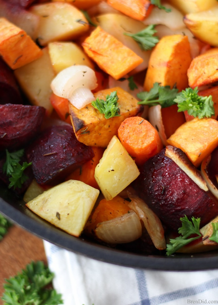 Roasted Root Vegetables
 Oven Roasted Root Ve ables Bren Did