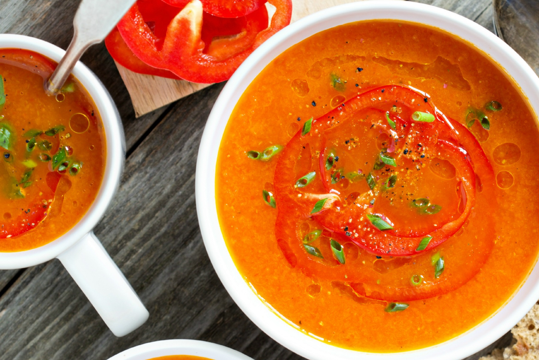 Roasted Sweet Potato Soup
 Roasted Red Pepper & Sweet Potato Soup Recipe