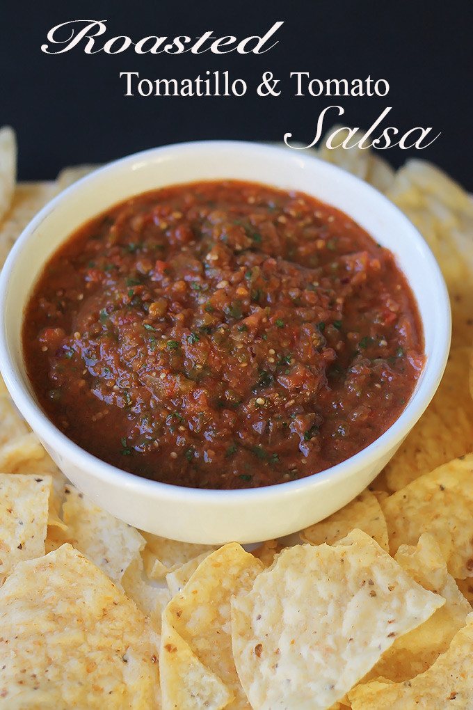 Roasted Tomatillo Salsa Recipe
 Roasted Tomatillo & Tomato Salsa The Whole Serving