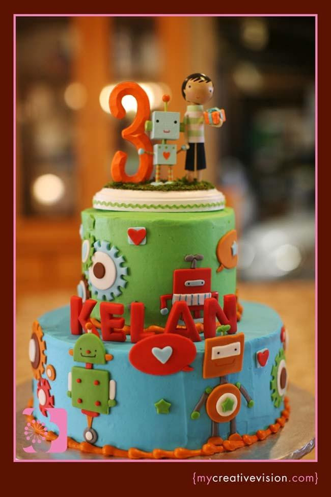 Robot Birthday Cake
 15 Robot Birthday Cakes And Cupcakes You Will Love