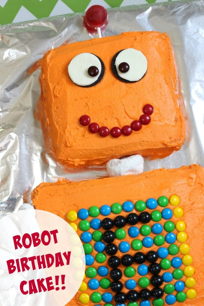 Robot Birthday Cake
 Robot Cake for a Robot themed Birthday Party Mom vs the Boys