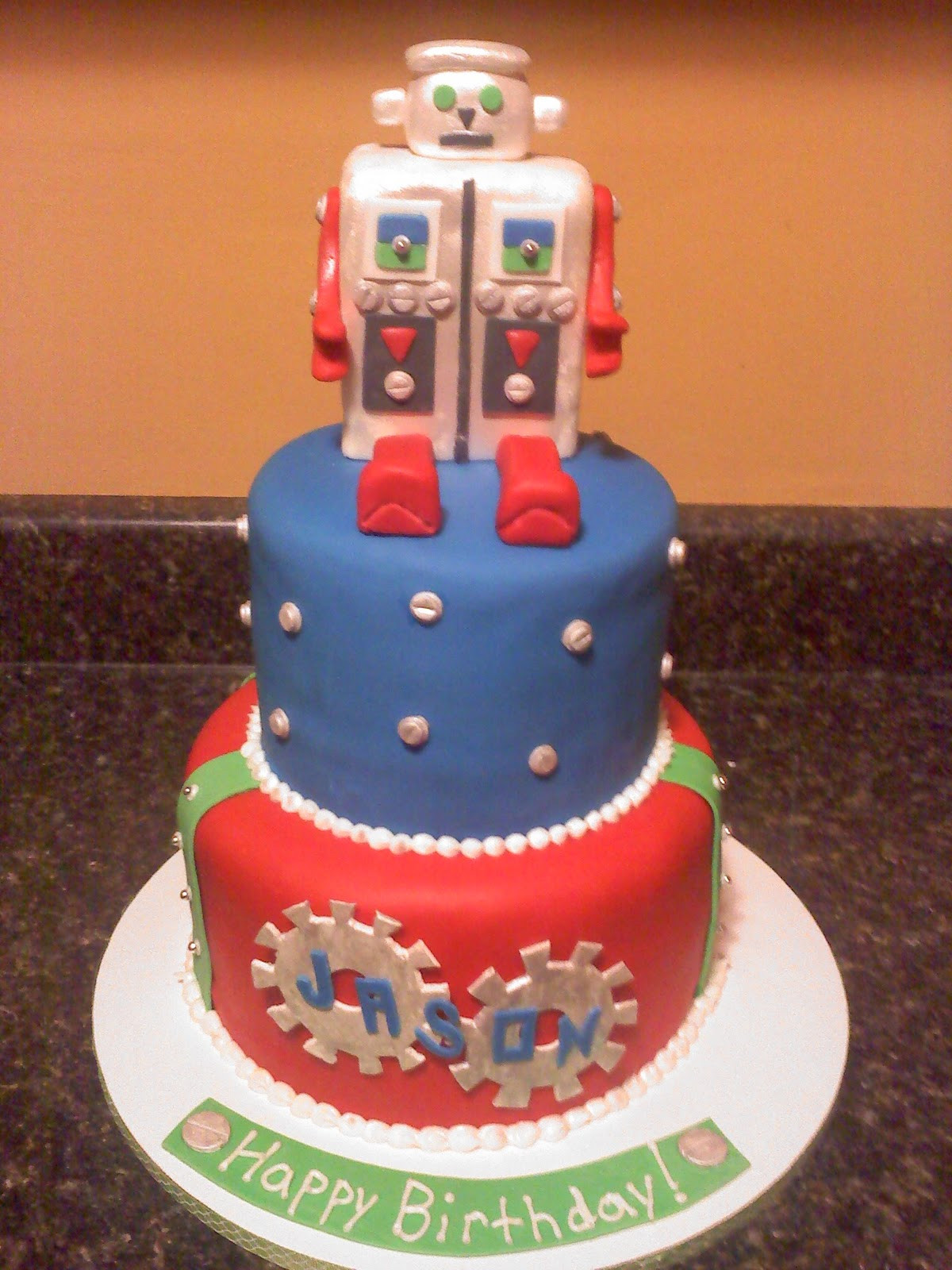 Robot Birthday Cake
 Robot Cake – Decoration Ideas