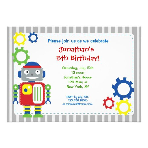 Robot Birthday Invitations
 1 000 Robot Invitations Robot Announcements & Invites