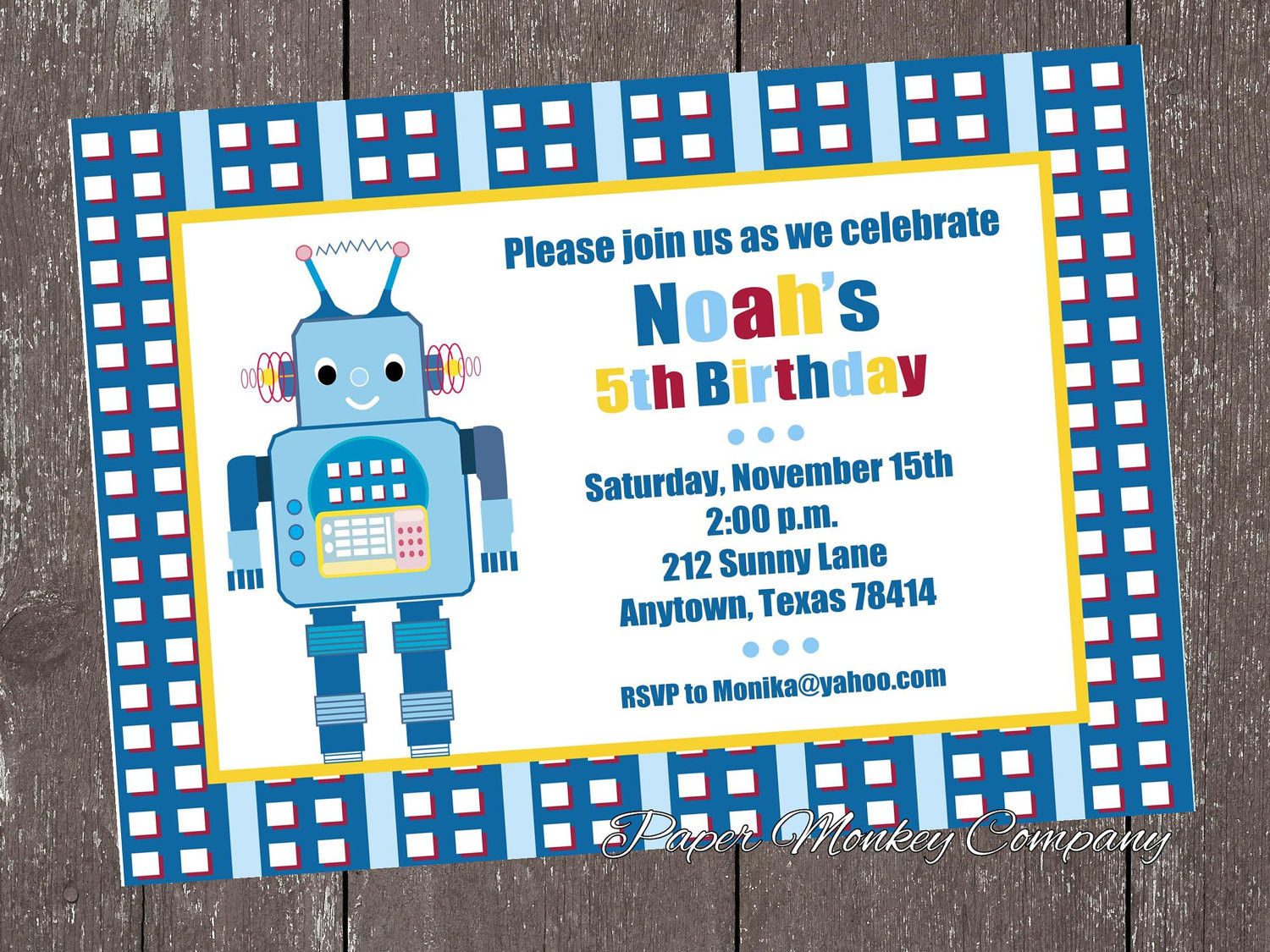 Robot Birthday Invitations
 Robot Birthday Invitations – Bagvania FREE Printable