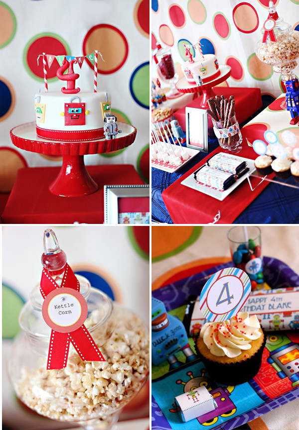 Robot Birthday Party
 Modern Robot Birthday Party Free Printables Hostess