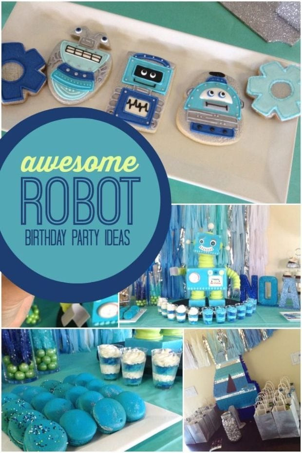 Robot Birthday Party
 A Boy s Robot Themed Birthday Party