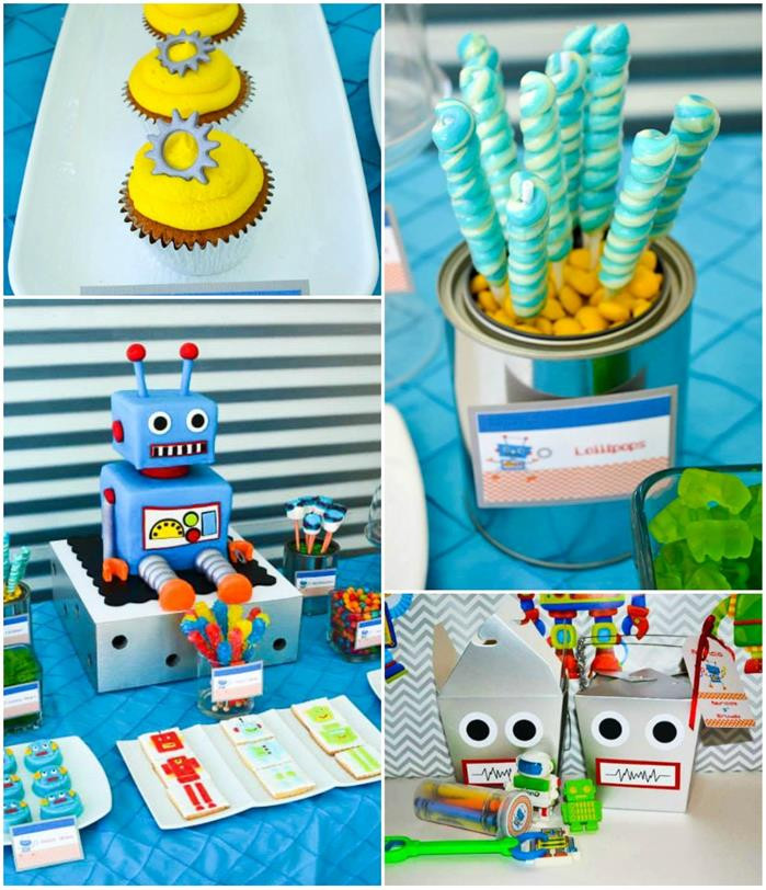 Robot Birthday Party
 Kara s Party Ideas Robot Birthday Party Ideas Supplies