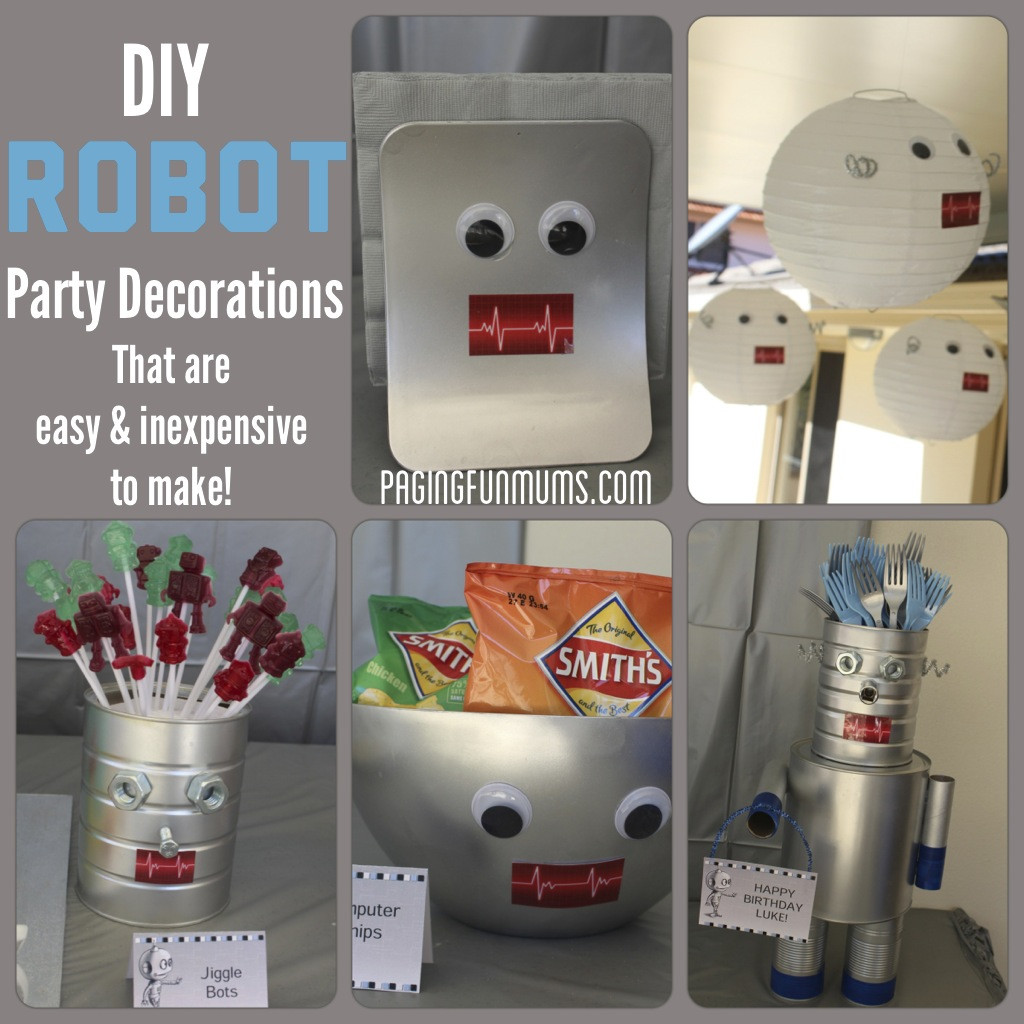 Robot Birthday Party Supplies
 Robot Party Decoration Ideas Paging Fun Mums