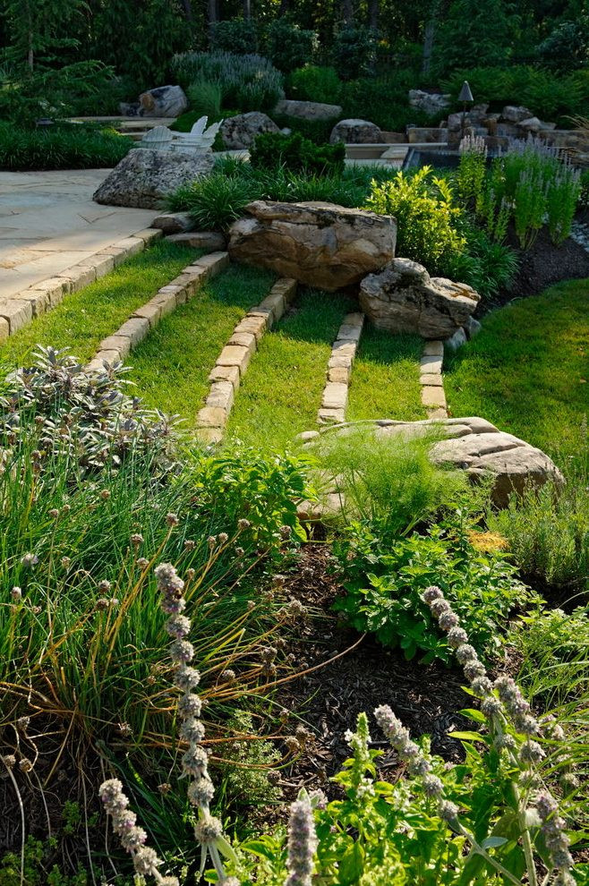 Rock Terrace Landscape
 Landscape Terrace Landscape Contemporary With Grass Steps