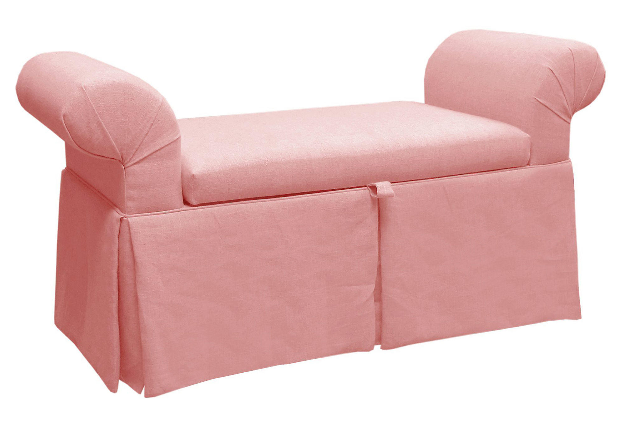 Roll Arm Storage Bench
 Mara 51" Roll Arm Storage Bench Pink from e Kings Lane