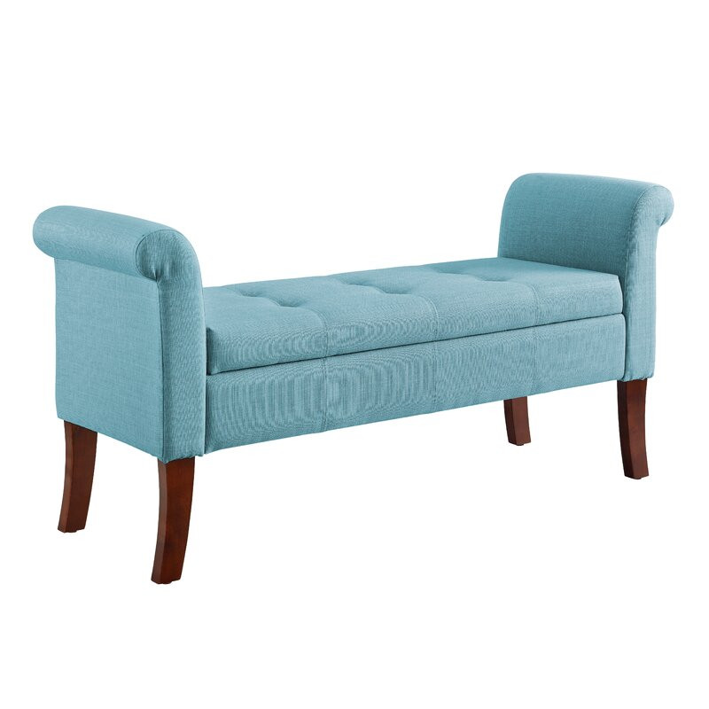 Roll Arm Storage Bench
 Charlton Home Keziah Rolled Arm Upholstered Storage Bench