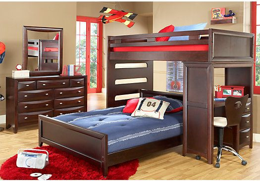 Room To Go Kids Outlet
 Shop for a Ivy League Twin Full Student Loft Bedroom at