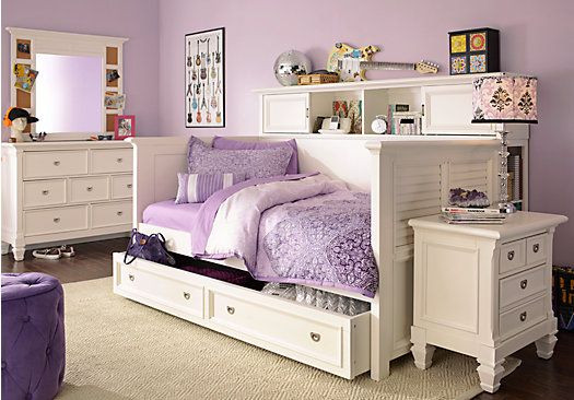 Room To Go Kids Outlet
 Shop for a Belmar White 7 Pc Daybed Bedroom at Rooms To Go