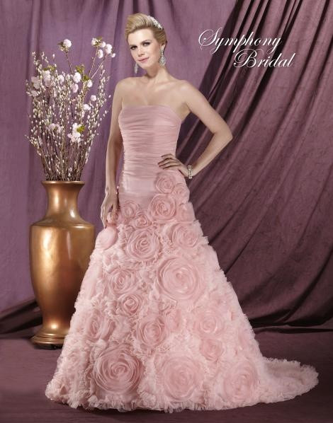 Rose Colored Wedding Dresses
 Beautiful Rose colored wedding dress by Symphony Bridals