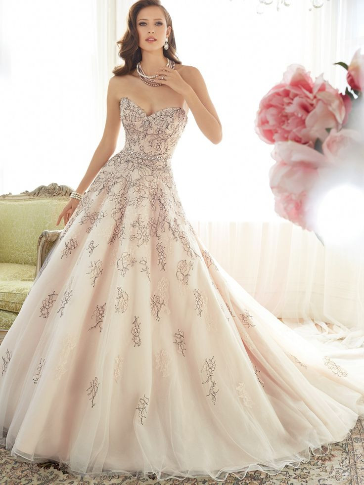 Rose Colored Wedding Dresses
 Totally unique color vintage rose and black Sophia