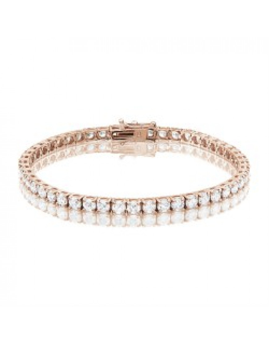 Rose Gold Bracelet
 9 25ct Diamond Tennis Bracelet In 18ct Rose Gold