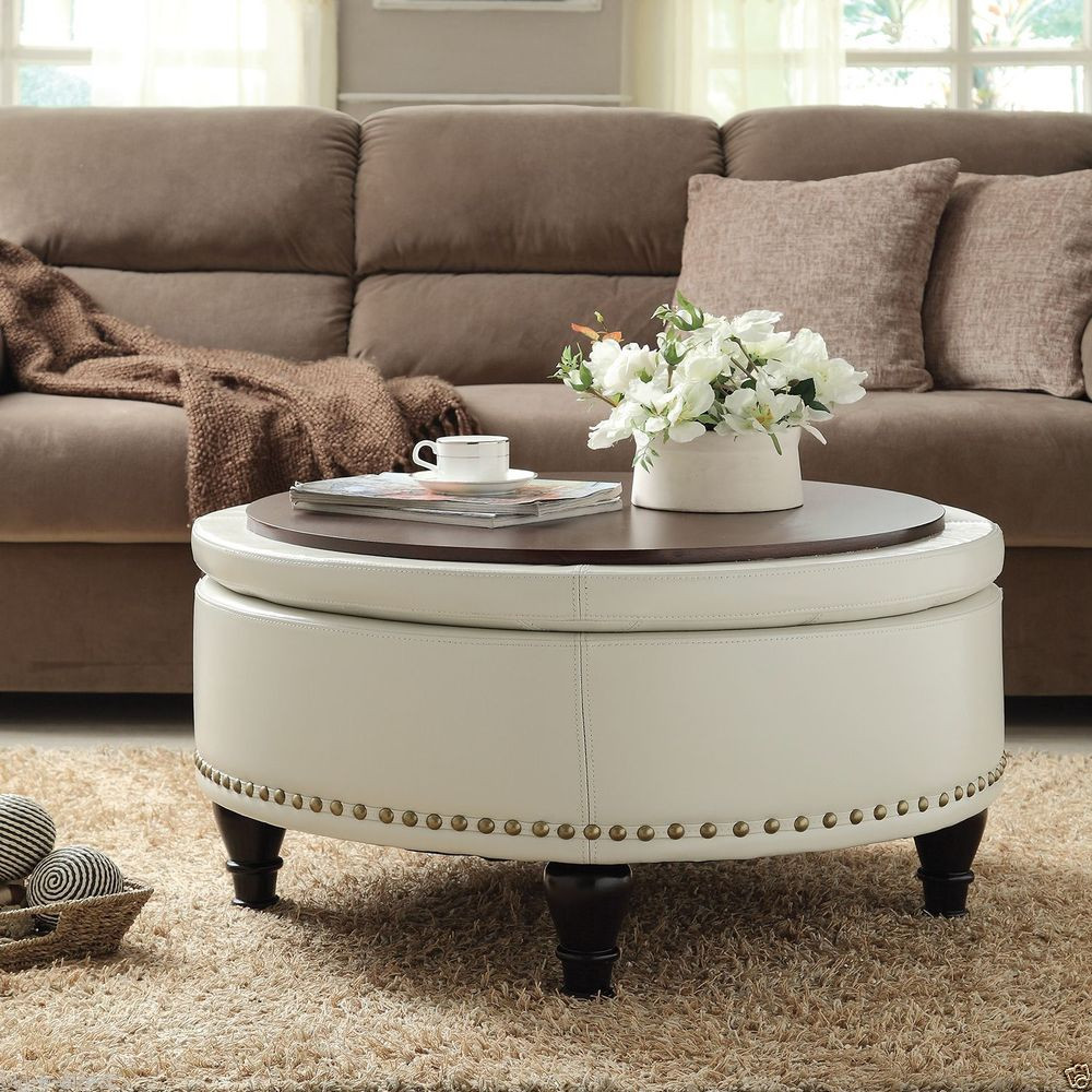 Round Living Room Table
 The Round Coffee Tables with Storage – the Simple and