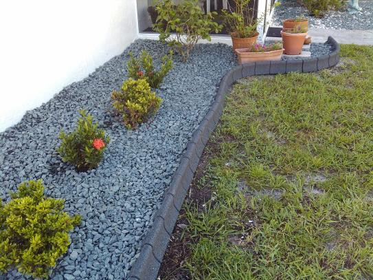 Rubber Landscape Edging
 EcoBorder 4 ft Grey Rubber Curb Landscape Edging 4 Pack