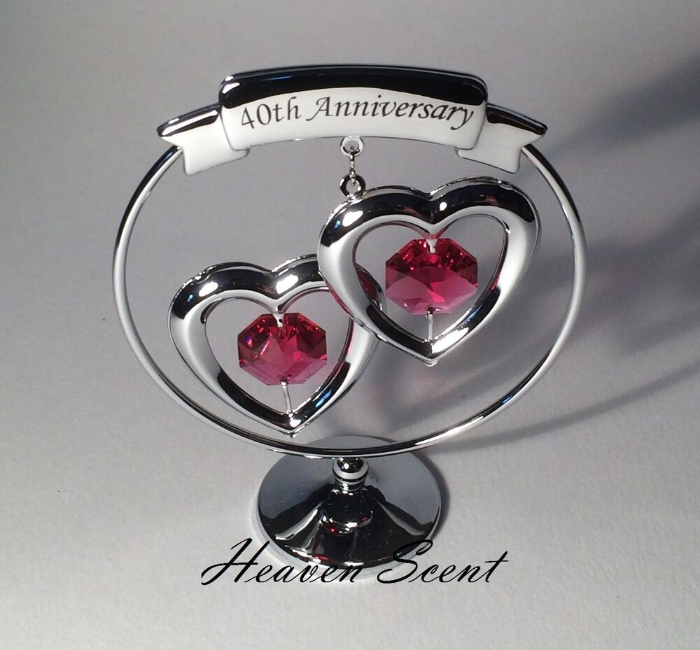 Ruby Wedding Anniversary Gifts
 40th Ruby Wedding Anniversary Gift Ideas with Swarovski