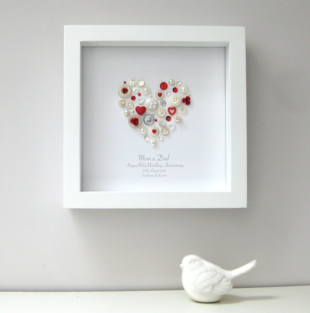 Ruby Wedding Anniversary Gifts
 Ruby Anniversary Heart Picture