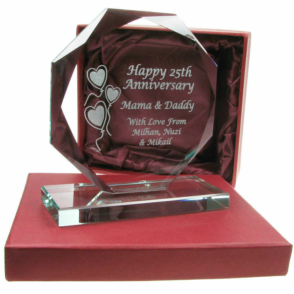 Ruby Wedding Anniversary Gifts
 40th Ruby Wedding Anniversary Engraved Cut Glass Gift