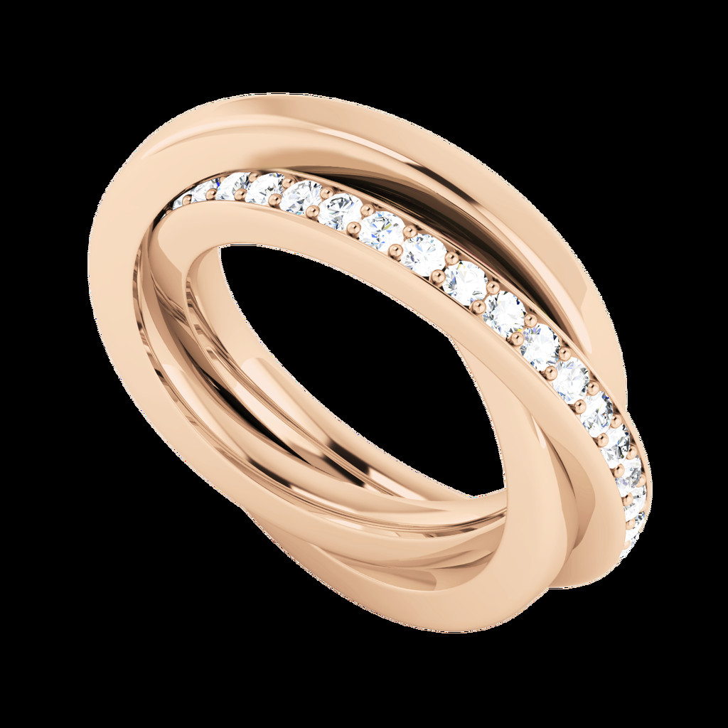 Russian Wedding Band
 Diamond Russian Wedding Ring 9ct Rose Gold StyleRocks