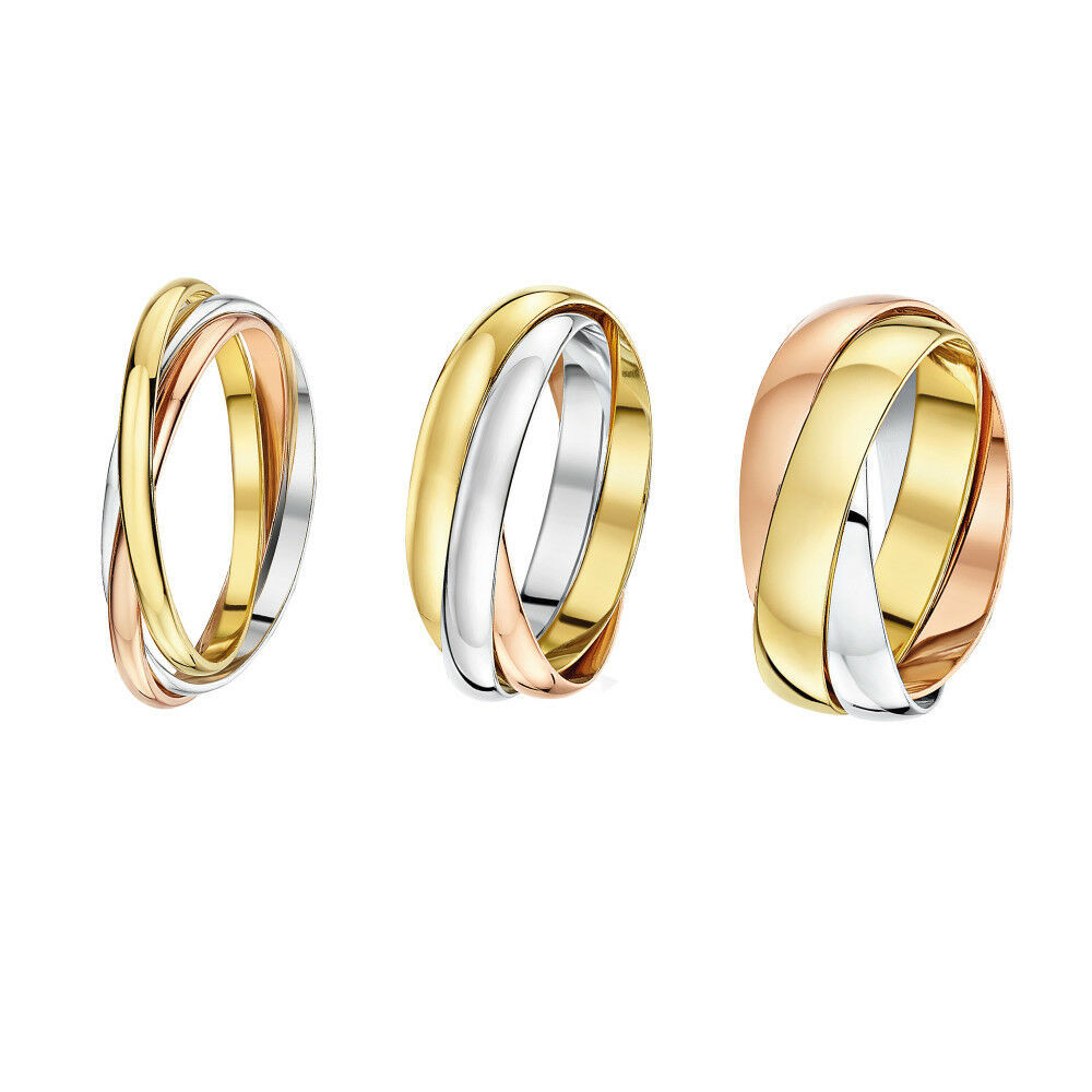 Russian Wedding Band
 9ct Russian Wedding Ring Multi Tone 3 Colour Gold Band