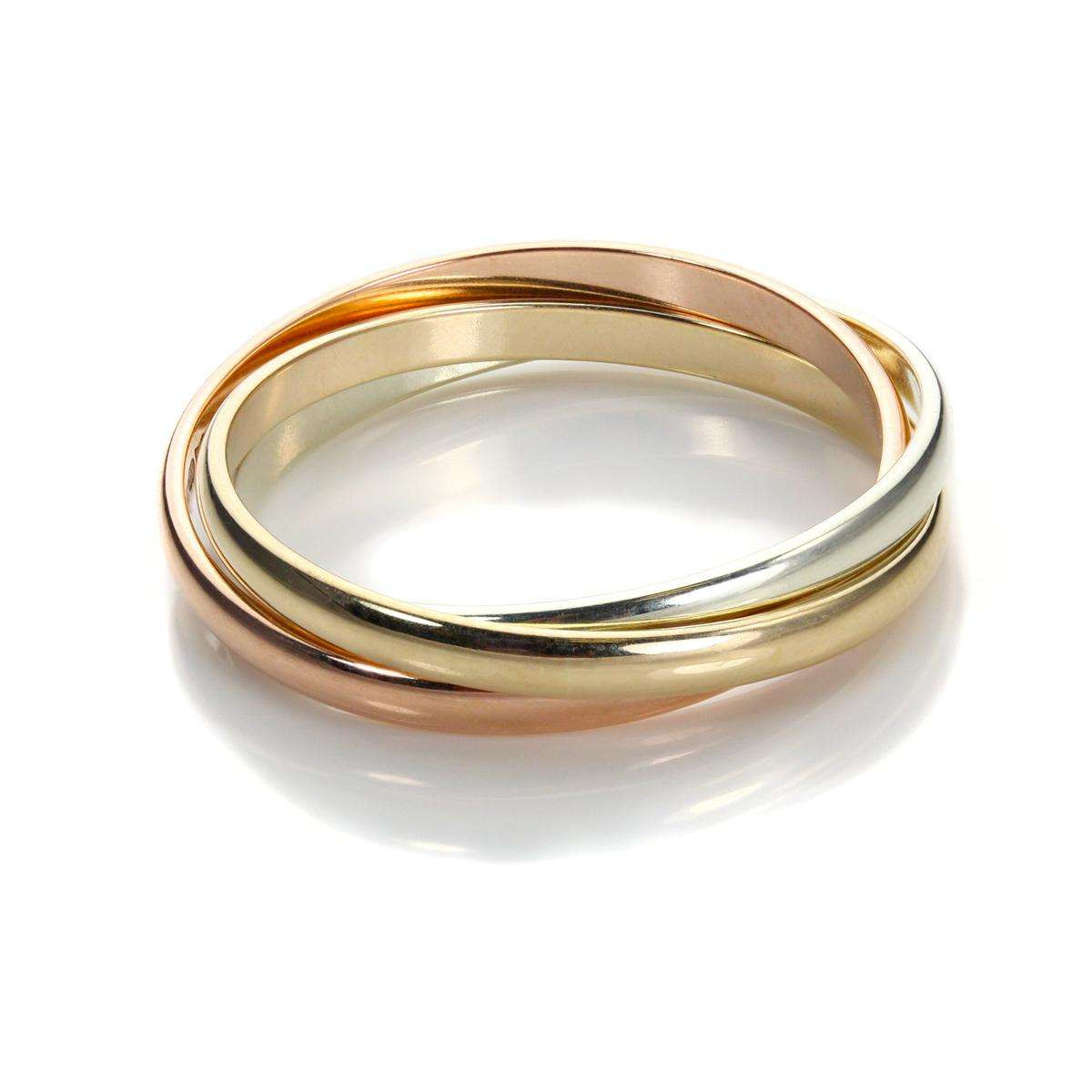 Russian Wedding Band
 9ct Mixed Gold 2mm Russian Wedding Ring