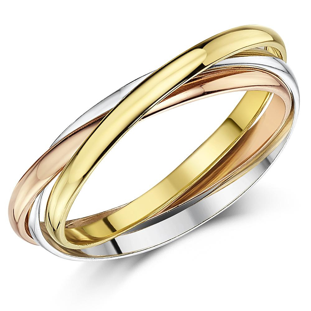 Russian Wedding Band
 9ct Russian Wedding Ring Multi Tone 3 Colour Gold Band