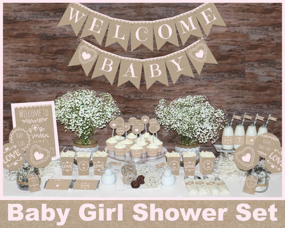 Rustic Baby Shower Decoration Ideas
 Rustic baby shower decorations Girl baby shower decorations