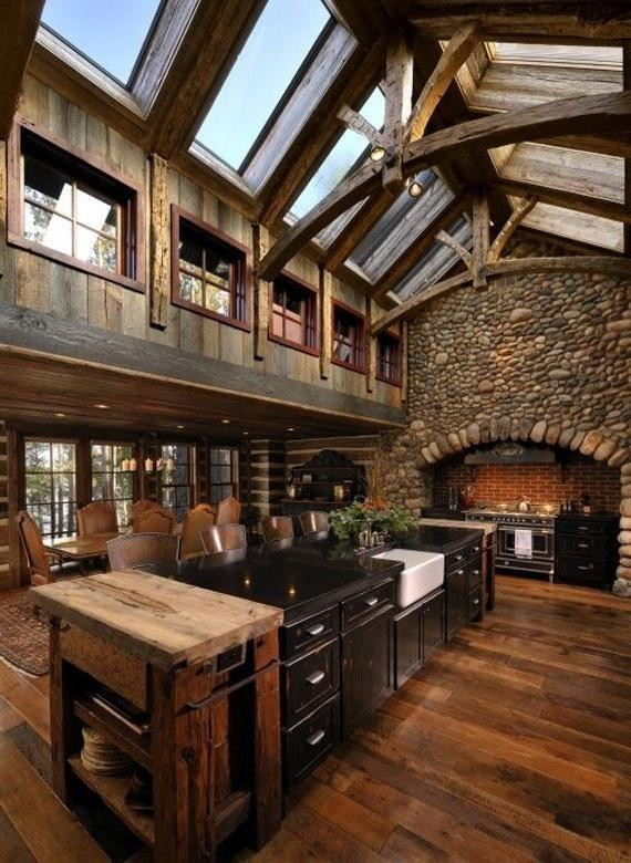 Rustic Cabin Kitchen
 Impressive Rustic Cabin and Cottage Interior Designs