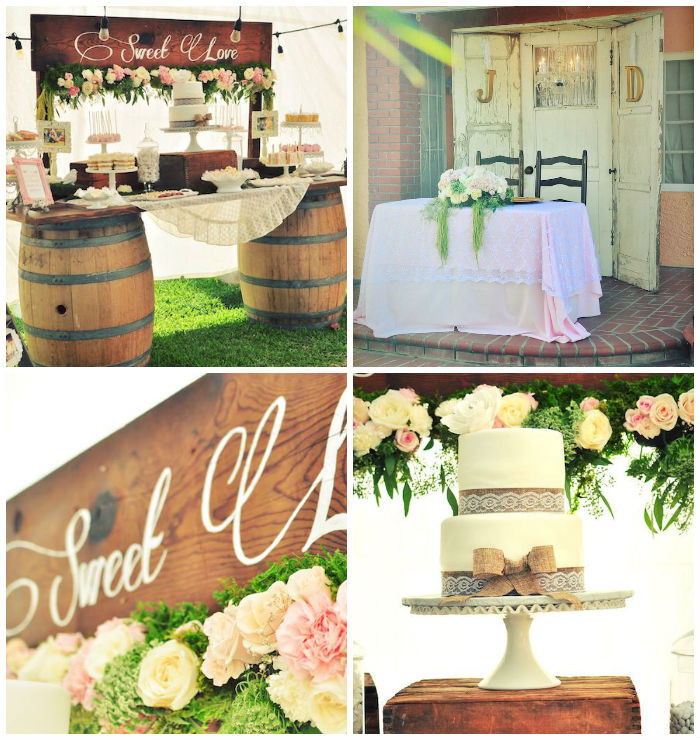 Rustic Engagement Party Ideas
 Kara s Party Ideas Rustic Chic Engagement Party