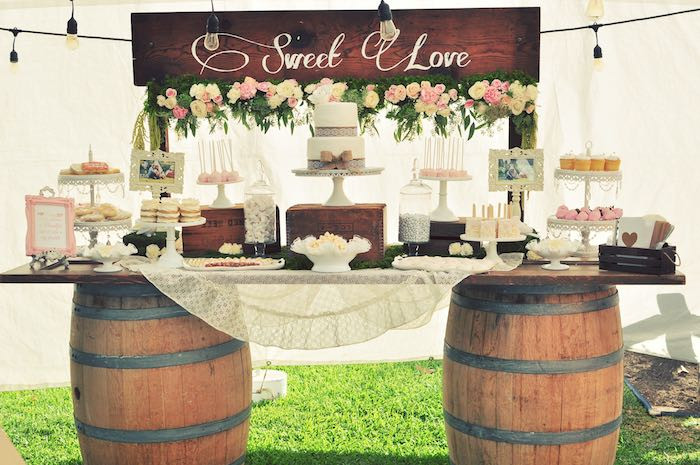 Rustic Engagement Party Ideas
 Kara s Party Ideas Rustic Chic Engagement Party