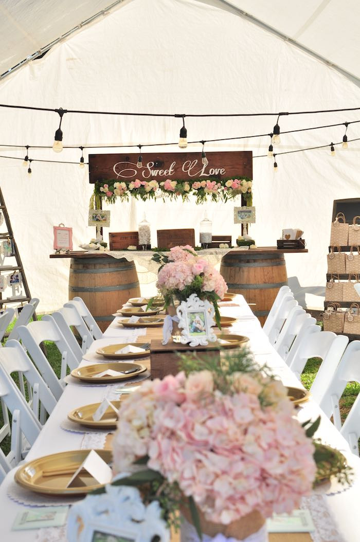 Rustic Engagement Party Ideas
 Kara s Party Ideas Rustic Chic Engagement Party