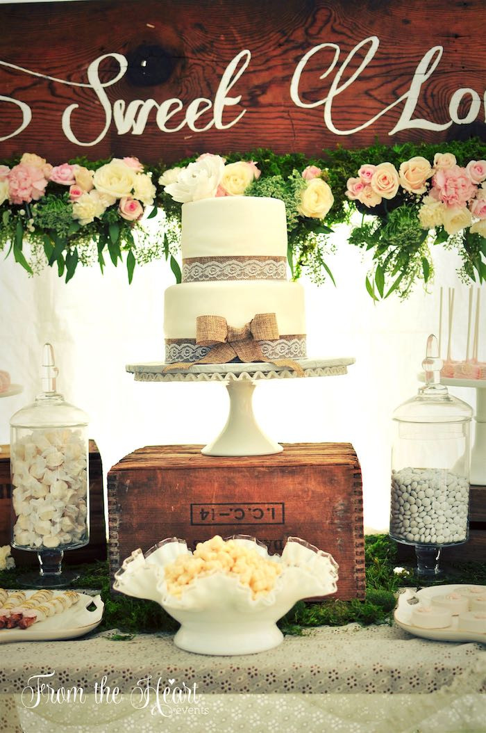 Rustic Engagement Party Ideas
 Kara s Party Ideas Rustic Chic Engagement Party