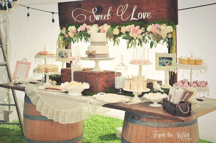 Rustic Engagement Party Ideas
 Kara s Party Ideas Rustic Chic Engagement Party