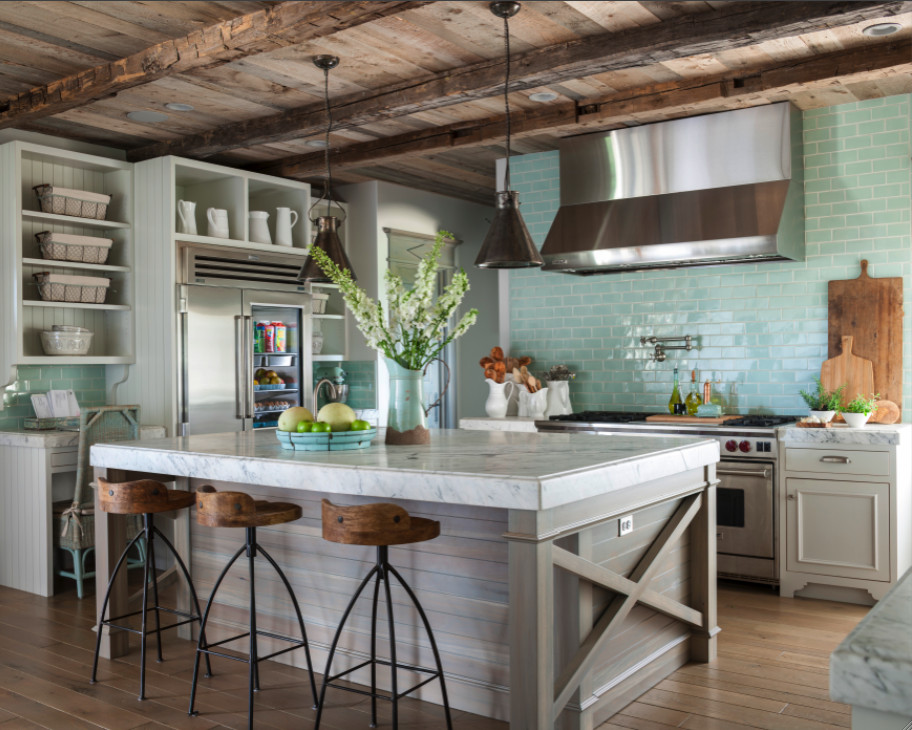 Rustic French Kitchen
 Rustic Elegant French Gustavian Cottage in Utah – Hello Lovely