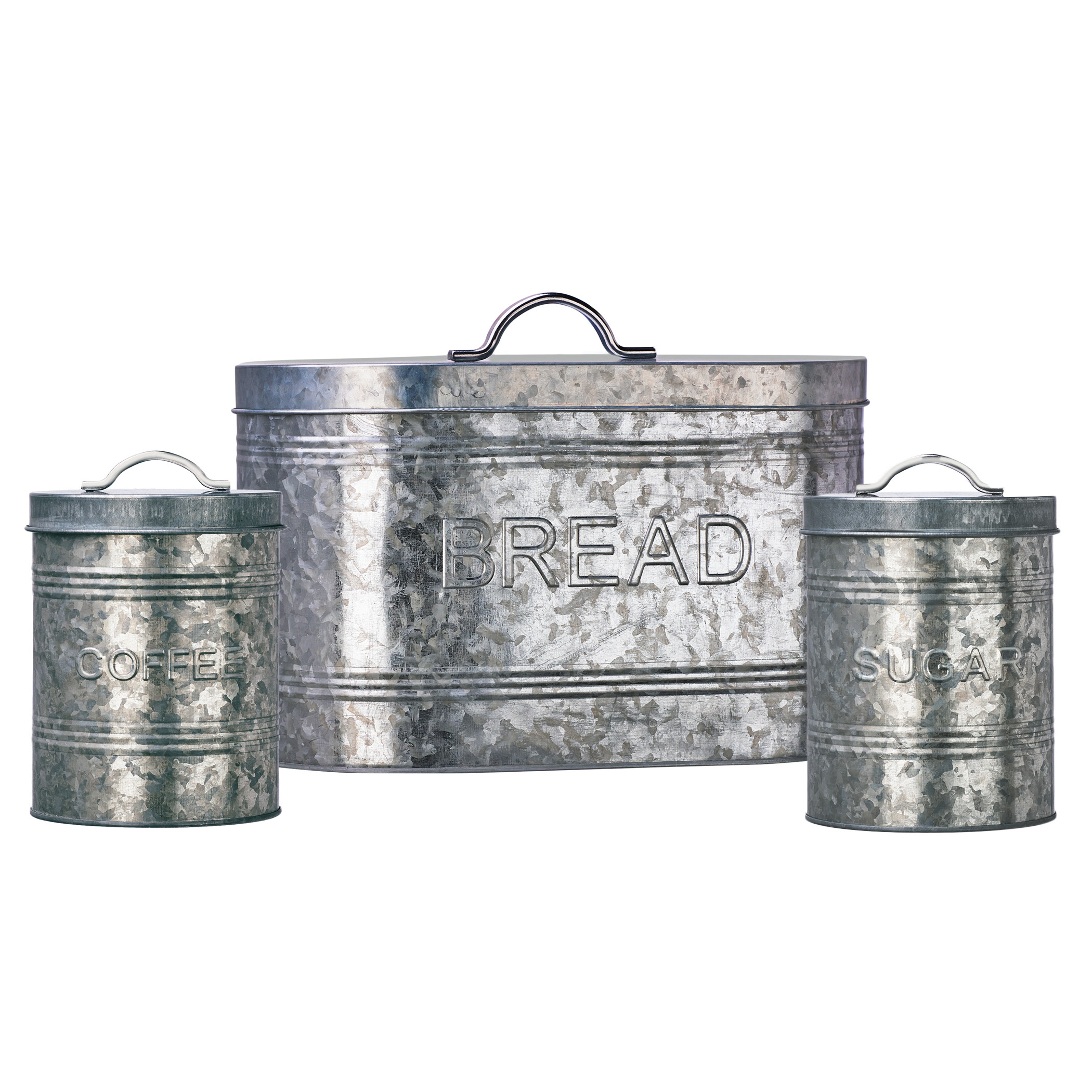 Rustic Kitchen Canisters
 Rustic Kitchen Galvanized Metal Storage Canisters