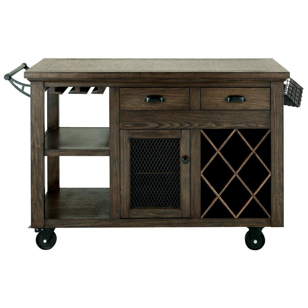 Rustic Kitchen Cart
 Home Decorators Collection Cooper Rustic Walnut Kitchen