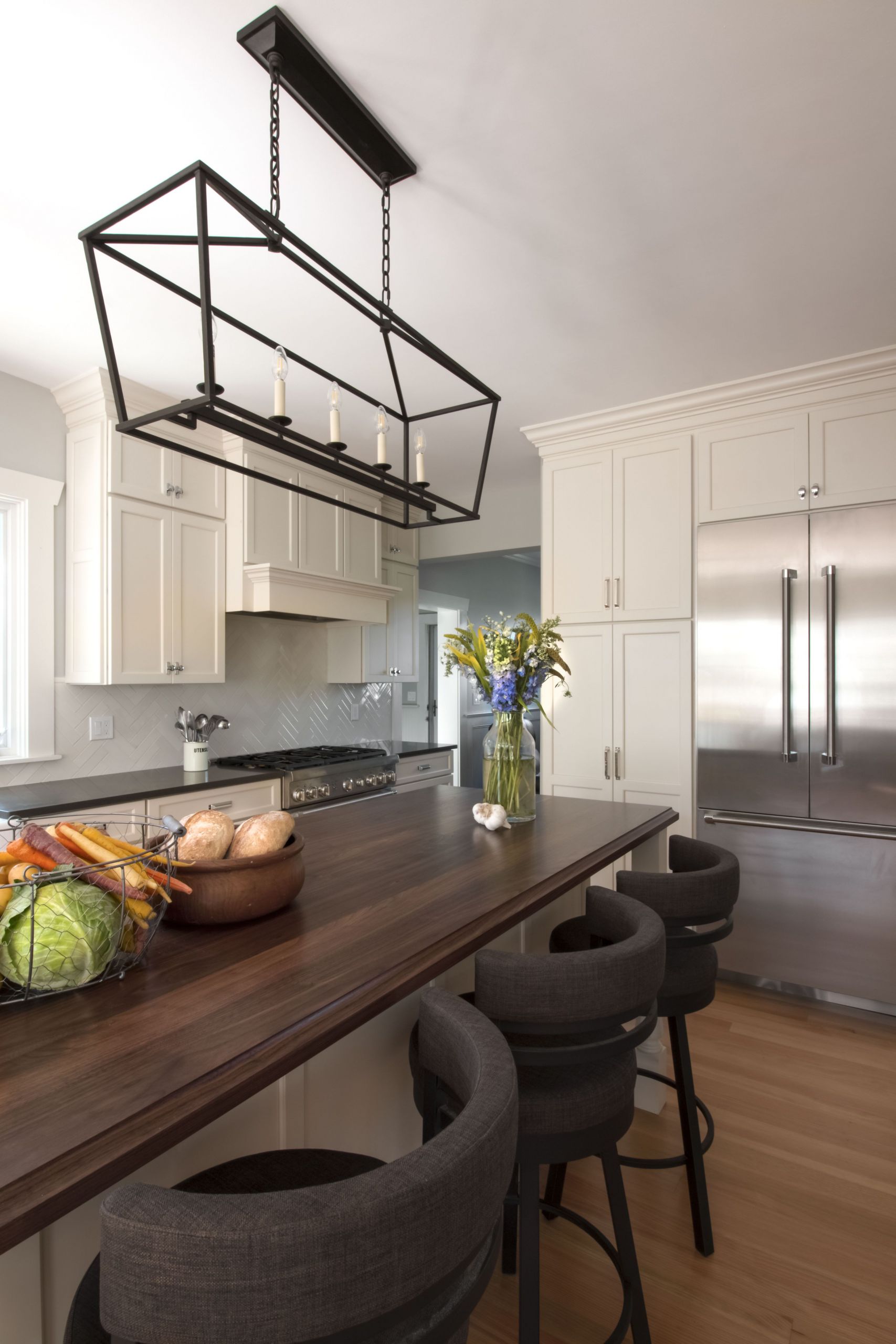 Rustic Kitchen Hingham Ma
 Walnut with Sapwood Island Counter in Hingham