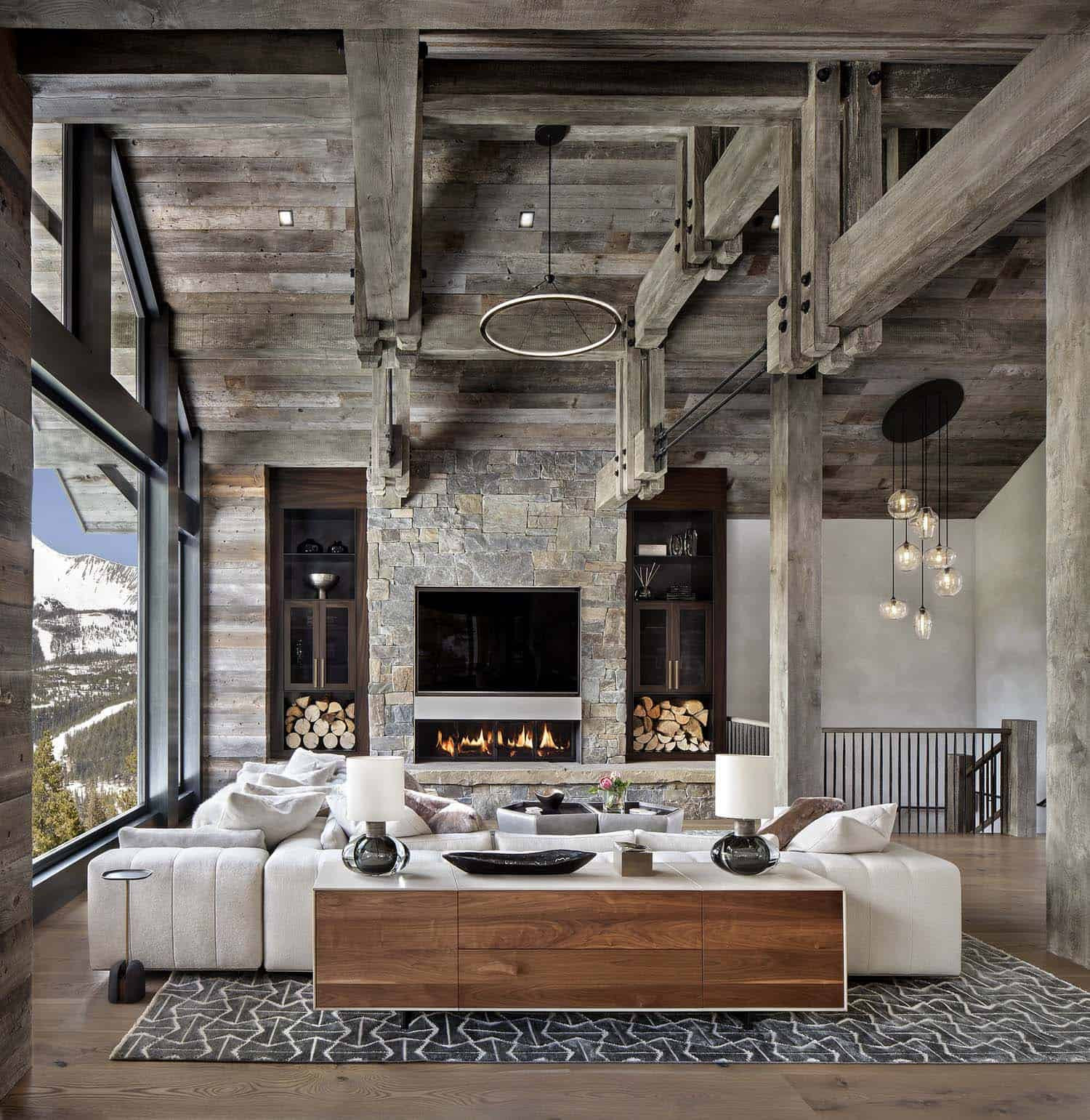 Rustic Modern Living Room
 Modern rustic home set amidst the grandeur of the Rocky