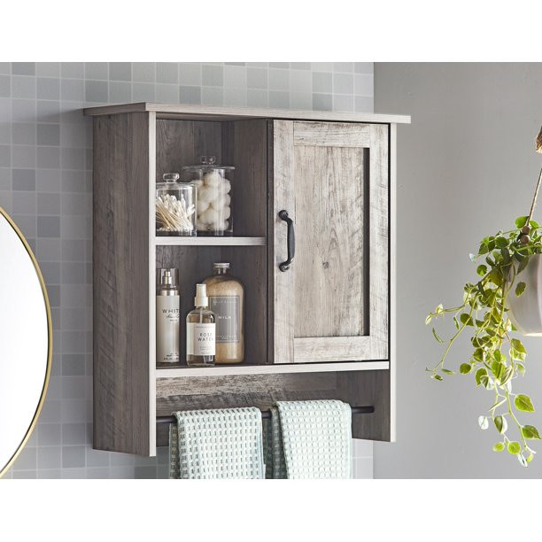 Rustic Wall Cabinet For Bathroom
 Better Homes & Gardens Modern Farmhouse Bathroom Wall