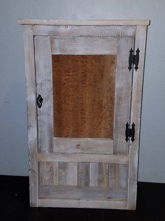 Rustic Wall Cabinet For Bathroom
 Handmade rustic bathroom wall cabinet or medicine cabinet